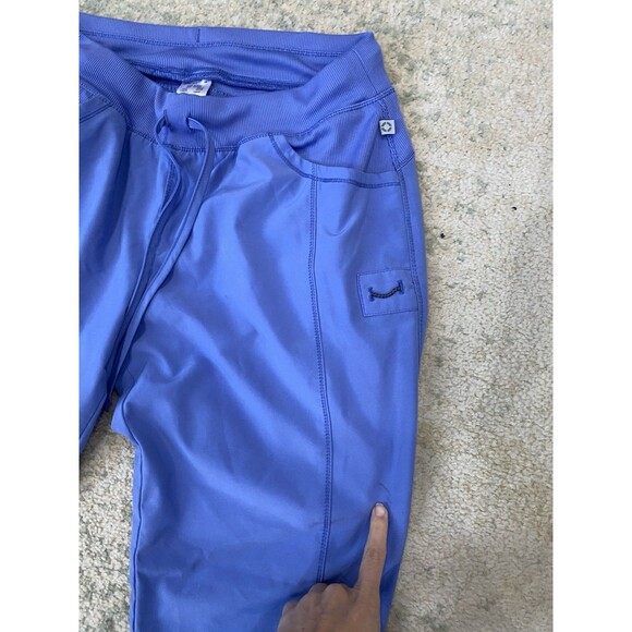 LOT (3) Scrubs Set Top Pants Beyond Scrubs Small/Med BLUE Pants (M) Shirts (S) - Picture 11 of 16